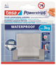 Tesa powerstrips dubbele haak rvs - 3kg draagkracht - waterbestendig