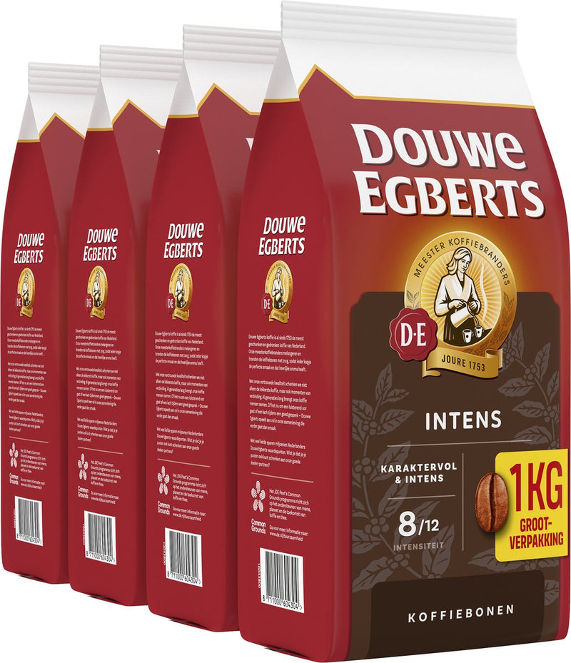 Douwe egberts intens koffiebonen - 4 x 1kg