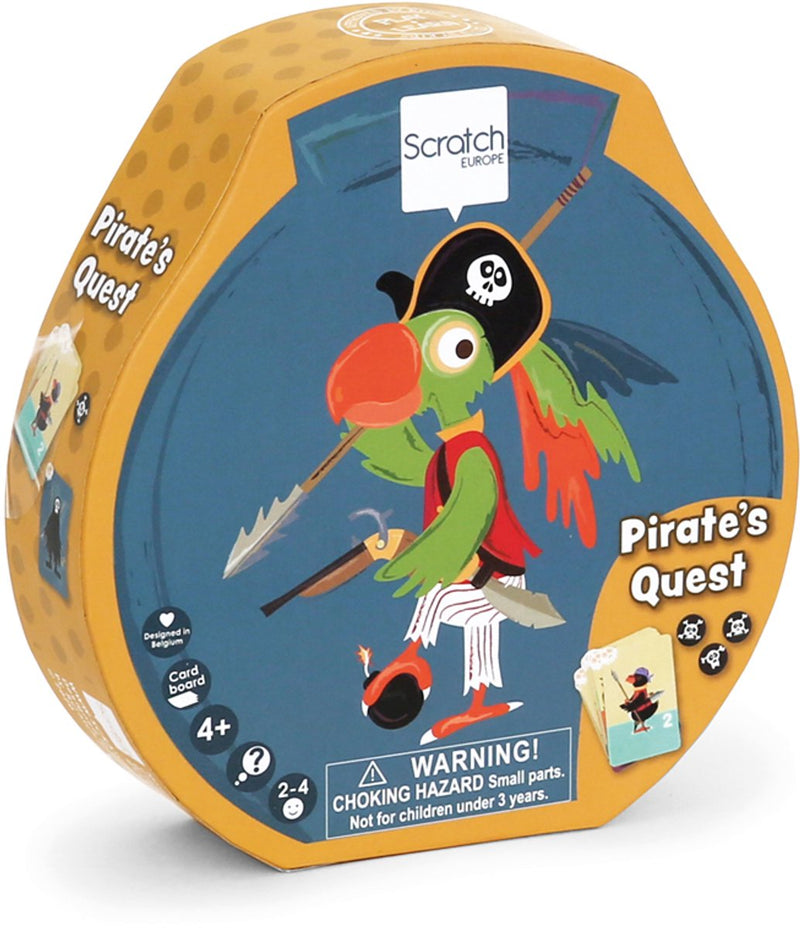 Scratch gezelschapsspel - piratenzoektocht - met 3 verschillende spelletjes - 4 jaar