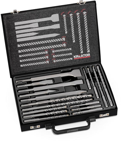 Kreator krt012801 - bit- en borenset - sds-plus - 17 delige beitelset
