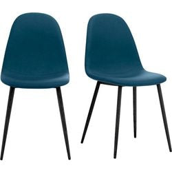 Bezoekersstoel paperflow stof blauw