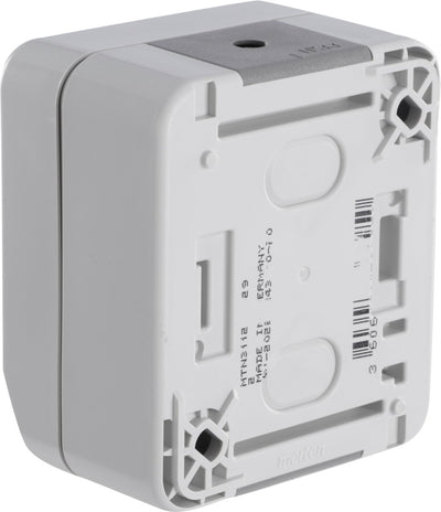 Schneider electric merten aquastar schakelaar - spatwaterdicht - opbouw - 2-polig - ip44 - grijs