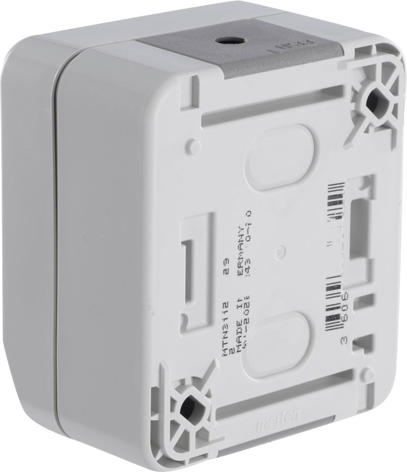 Schneider electric merten aquastar schakelaar - spatwaterdicht - opbouw - 2-polig - ip44 - grijs
