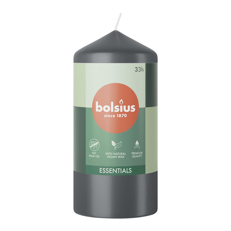 Bolsius stompkaars 120 58 stormy grey