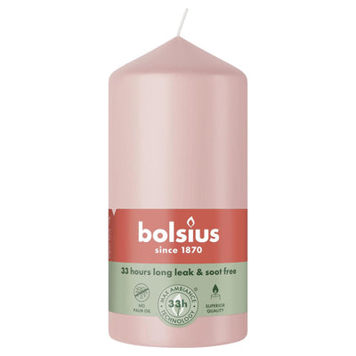 Bolsius stompkaars 120 58 nevelig roze