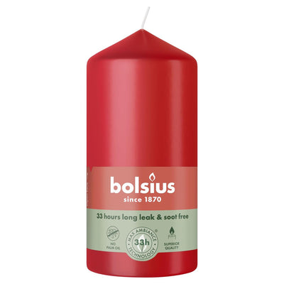 Bolsius stompkaars 120 58 delicaat rood