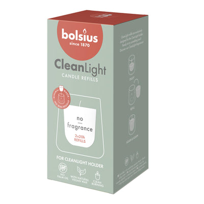 Bolsius navulling clean light zero 2 st.