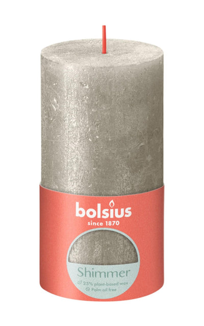 Bolsius rustiek kaars 130 68 champagne