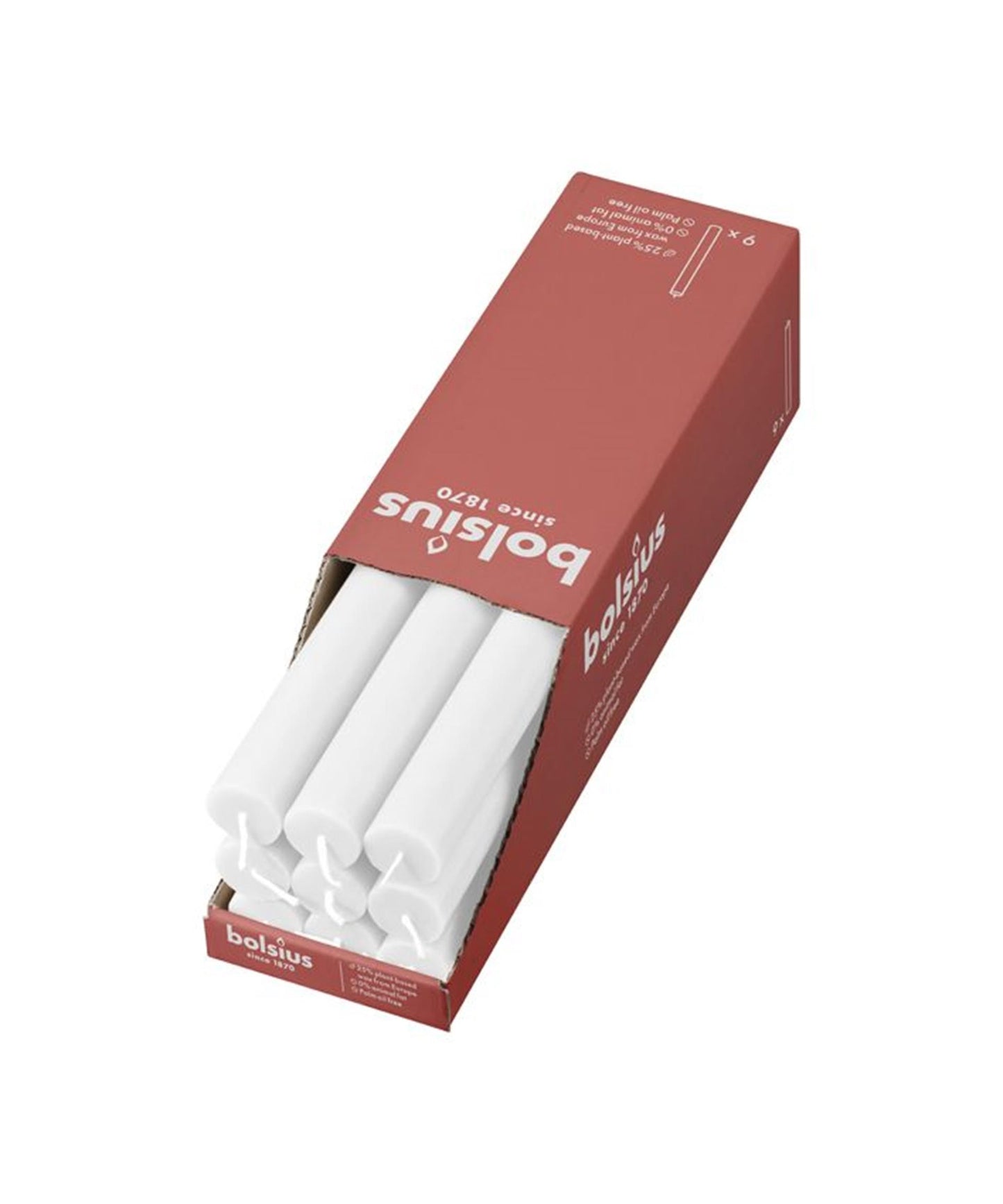 Bolsius rustiek tafelkaars cloudy wit