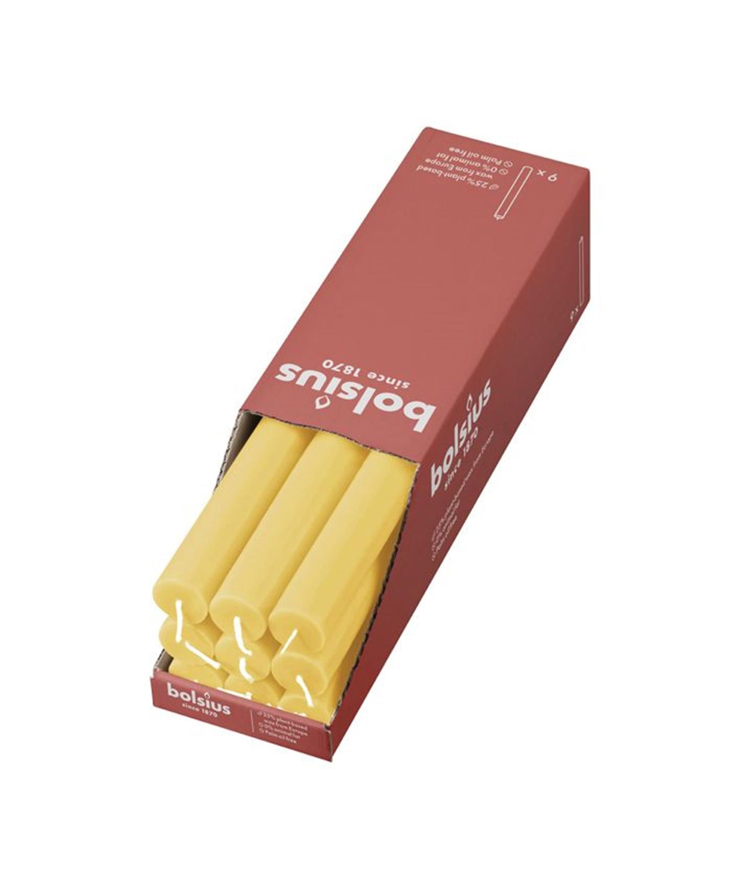 Bolsius rustiek tafelkaars sunny geel