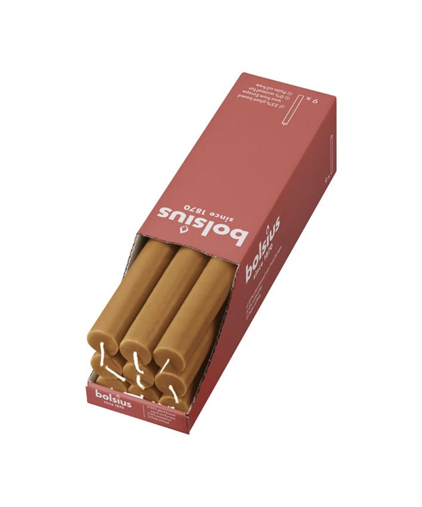 Bolsius rustiek tafelkaars bruin