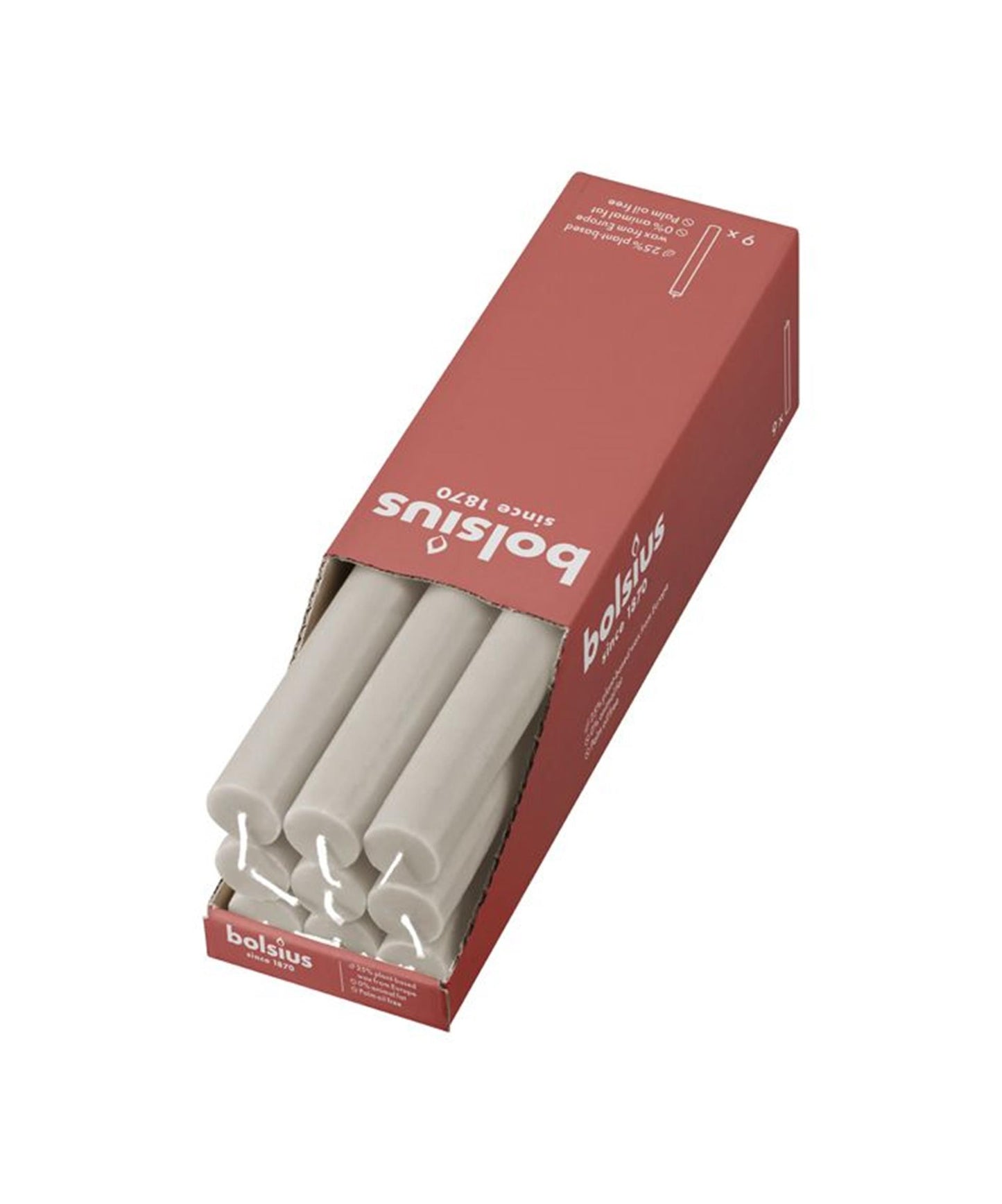 Bolsius rustiek tafelkaars sandy grey