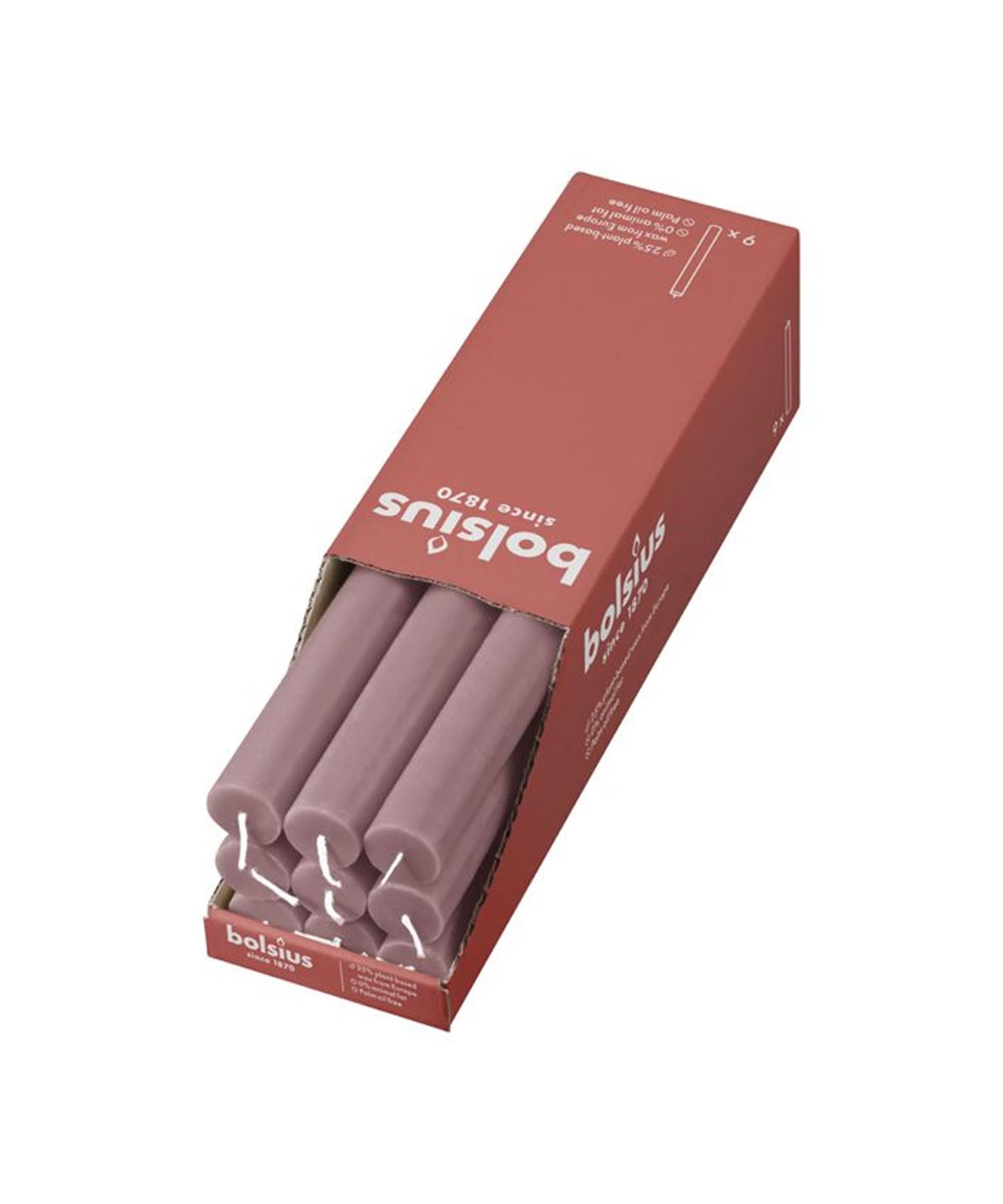 Bolsius rustiek tafelkaars roze