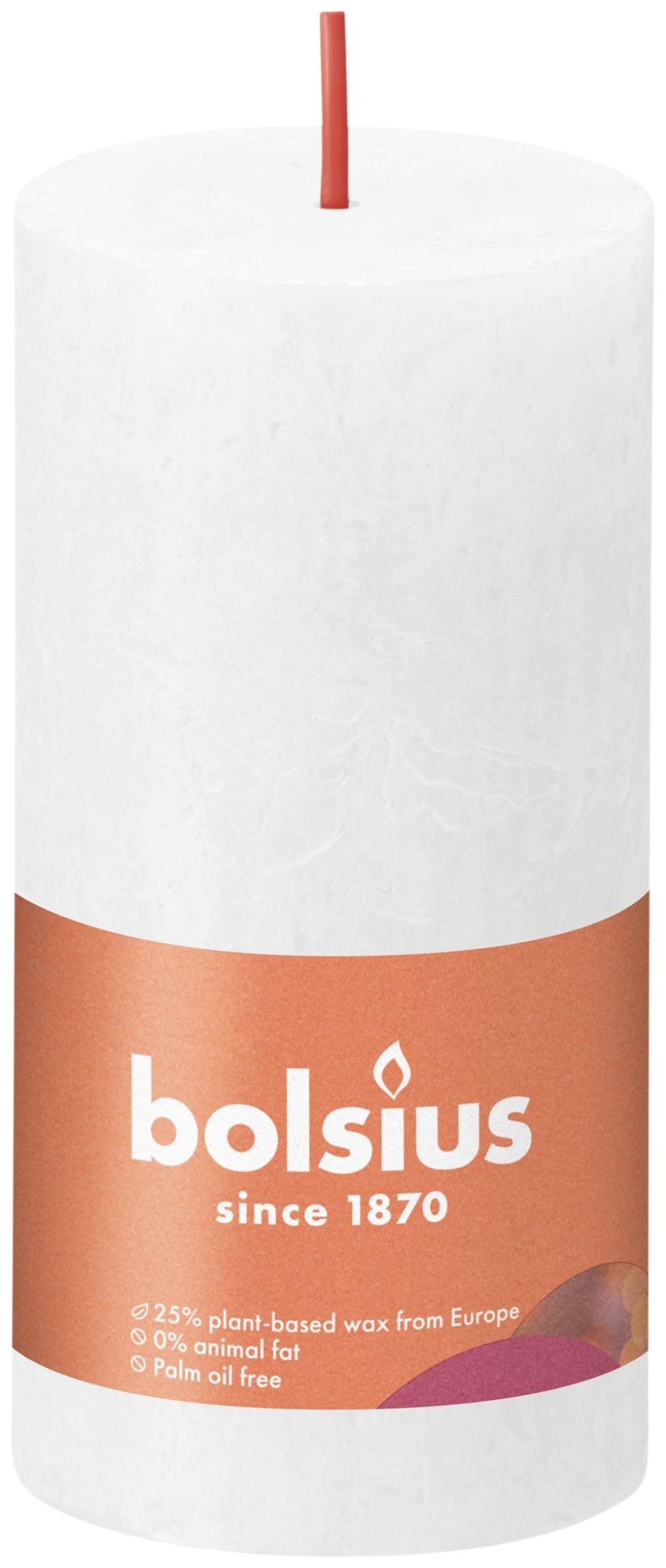 Bolsius rustiek stompkaars 100 50 wit