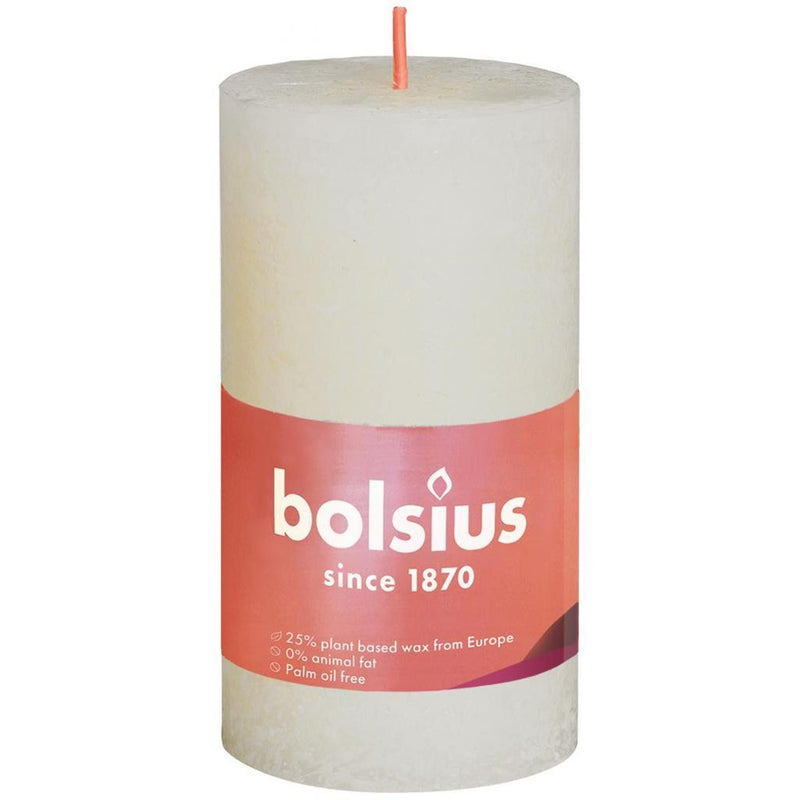 Bolsius rustiek stompkaars 100 50 ivoor
