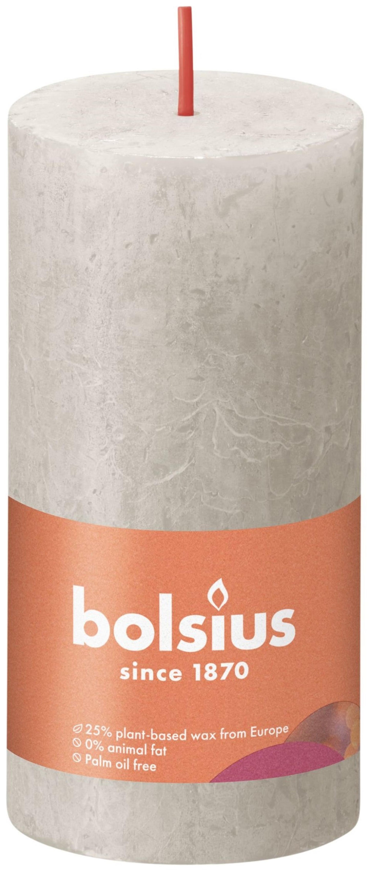 Bolsius rustiek stompkaars 100 50 grijs