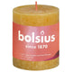 Bolsius rustiek stompkaars shine collection 80 68 honeycomb yellow ( honingraat geel )