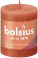 Bolsius shine collection rustiek stompkaars 80 68 earthy orange- aards oranje