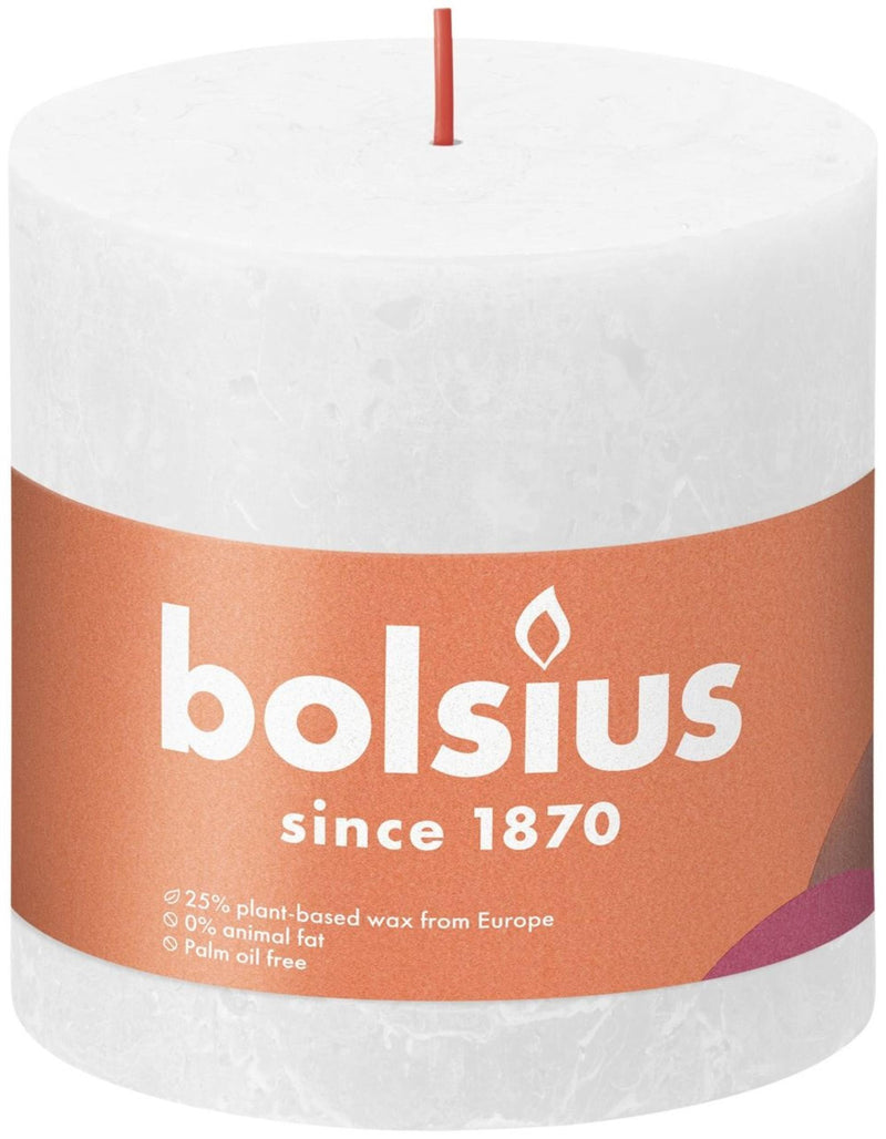 Bolsius rustiek stompkaars 100 100 wit