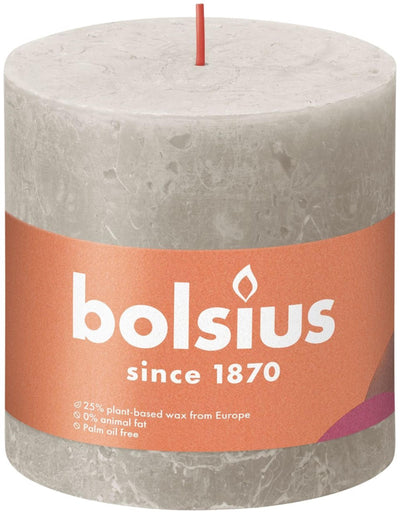 Bolsius rustiek stompkaars 100 100 grijs