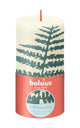 Bolsius rustiek stompkaars 130 68mm soft pearl met fern silhouette