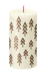 Bolsius rustiek printed stompkaars 130 68 soft pearl - afbeelding 2