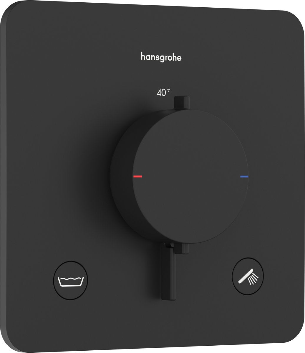 Hansgrohe ecostat comfort q - inbouwthermostaat - 2 functies - douche thermostaat - zekerheidscombinatie en1717 - mat zwart