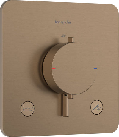 Hansgrohe ecostat comfort q - inbouwthermostaat - 2 functies - douche thermostaat - zekerheidscombinatie en1717 - brushed bronze