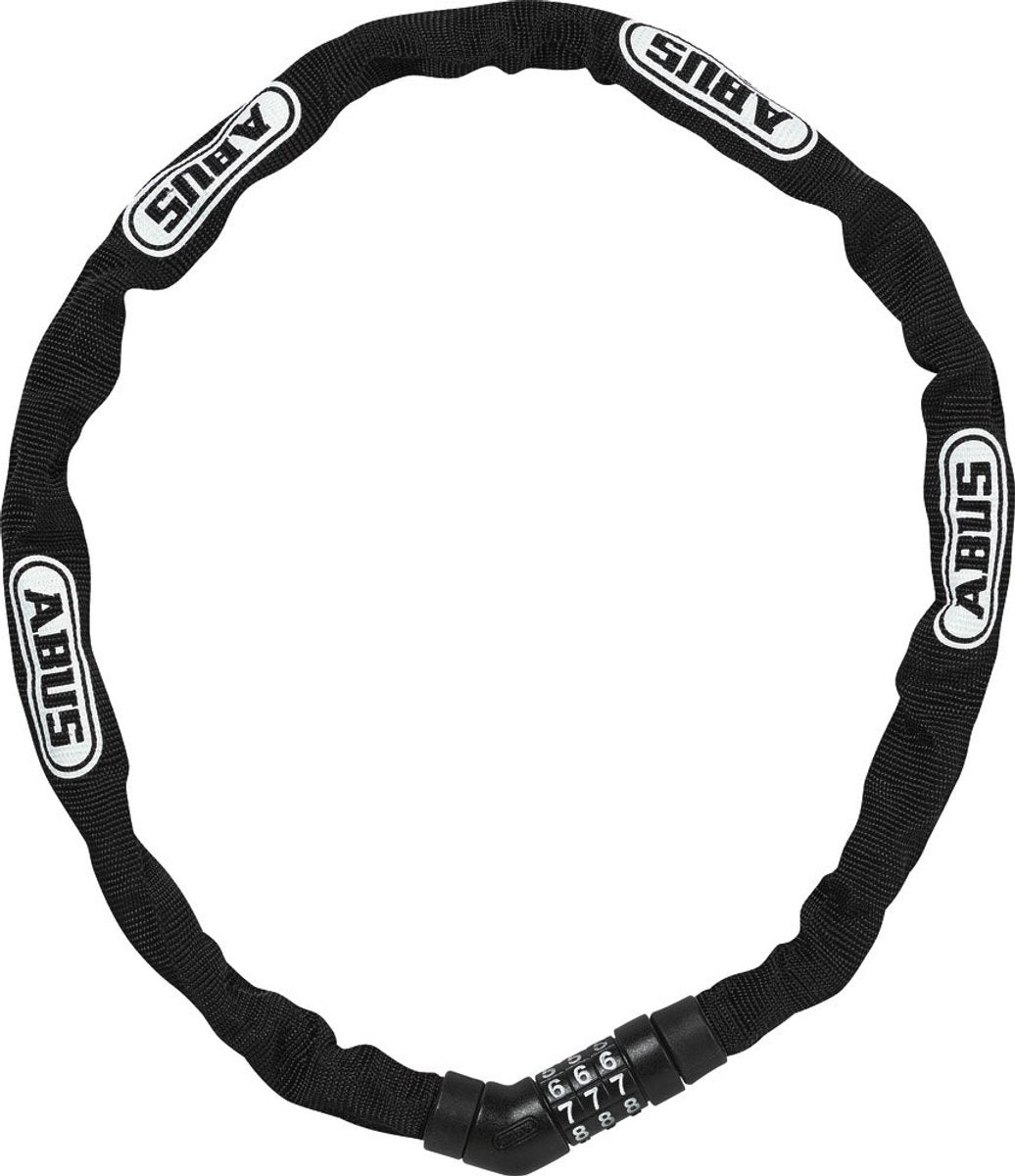 Abus 4804C 75 zwart fietskettingslot, 4mm, 75cm, cijferslot