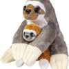 Lumo stars knuffel - luiaard caramel en coffee, 24cm