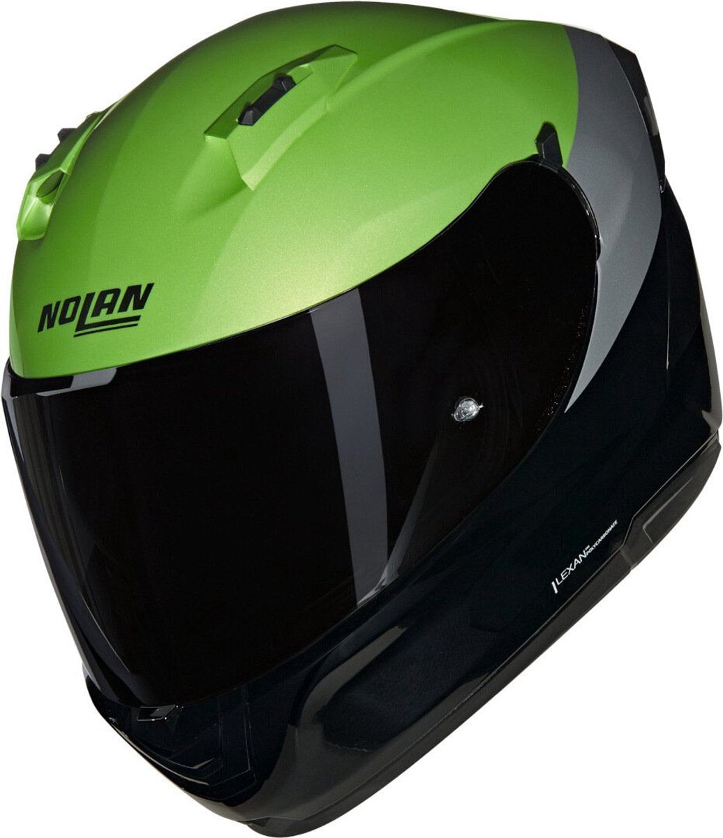 Nolan n60-6 verniciatura speciale 341 zwart impuls groen grijs glossy integraalhelm - maat s - helm
