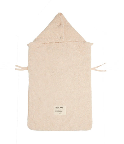 Jollein - voetenzak voor autstoel kinderwagen (boucle - naturel) - polyester - footmuff maxi cosi, kinderwagen of autostoel - 42x82cm