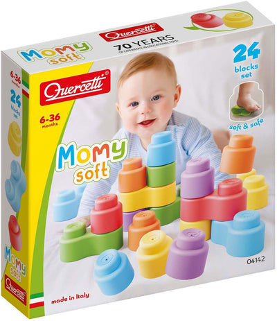Quercetti momy soft bouwblokken, 24dlg.