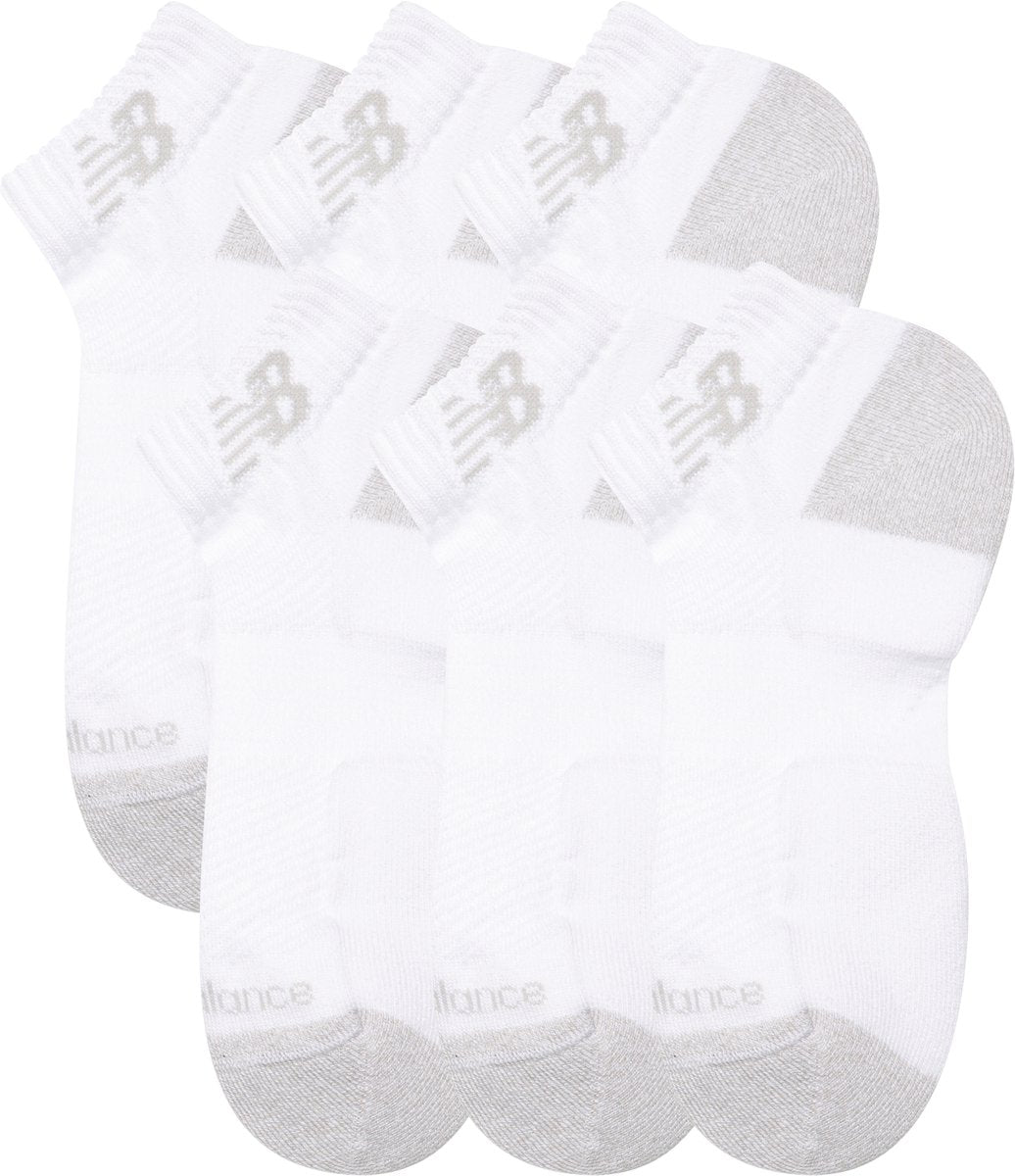New balance active low cut socks 6 pack unisex sportsokken - white