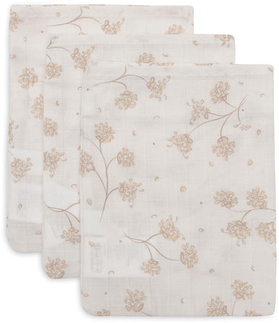Jollein hydrofiele washandjes 15x20cm - leafy dreams - katoen - 3 stuks