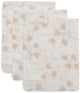 Jollein hydrofiele washandjes 15x20cm - leafy dreams - katoen - 3 stuks
