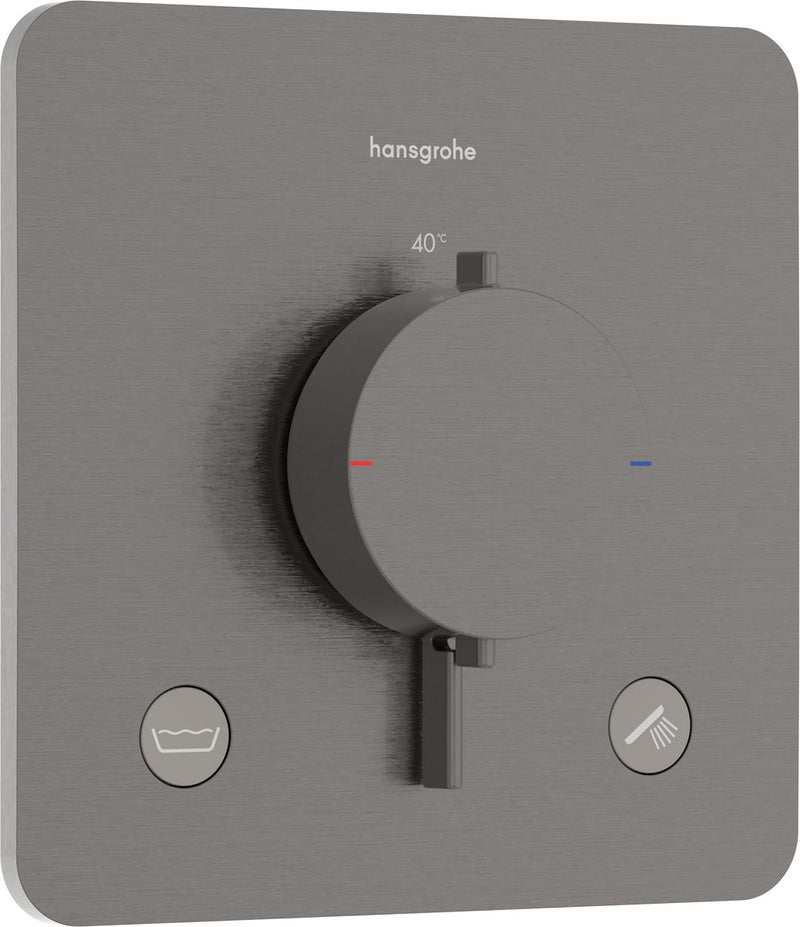 Hansgrohe ecostat comfort q - inbouwthermostaat - 2 functies - douche thermostaat - zekerheidscombinatie en1717 - brushed black chrome