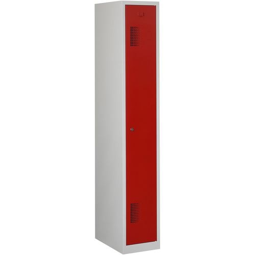 Garderobekast nh 180-1.1 grijs, rood 300 x 500 x 1.800 mm
