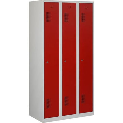 Garderobekast nh 180-3.3 grijs, rood 900 x 500 x 1.800 mm