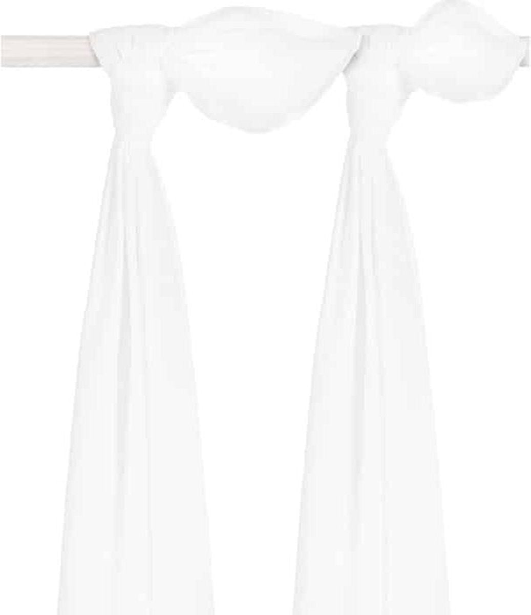 Jollein hydrofiel multidoek basic 115x115cm - white - 2 stuks