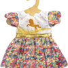 Heless pu-glitzerkleid einhorn goldy,gr.35-45cm