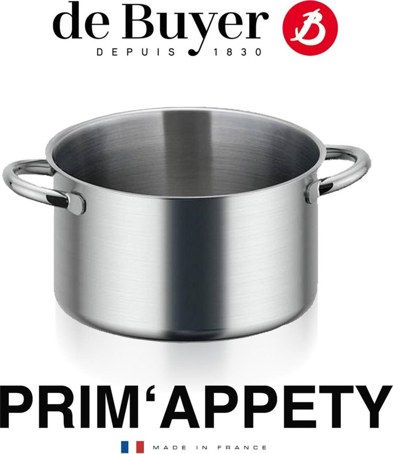 Debuyer de buyer prim'appety kookpan hoog - ø 24cm - rvs