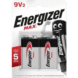Energizer max 9v alkaline batterijen 2st.