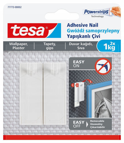 Tesa - zelfklevende spijker - tapeten pleisterwerk - 1 kg - wit