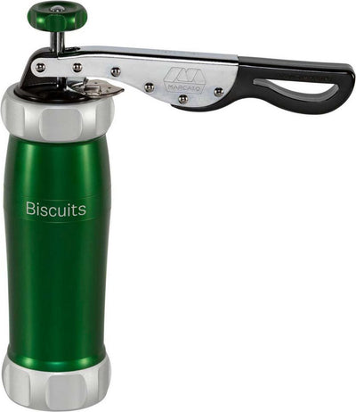 Marcato atlas deluxe koekjesmaker koekjespers met 20 sjablonen aluminium - groen