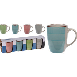 Beker aardewerk set 4sts 270ml | 4 stuks