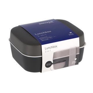 Amuse lunchbox 3-in-1 grijs | 2 stuks