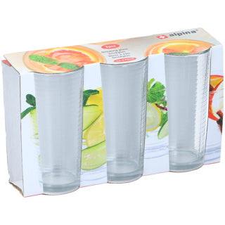 Alpina drinkglas 270ml ã˜6,5x13,5cm set a 3 stuks