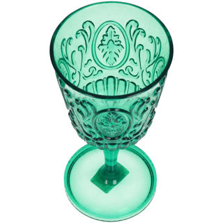 Wijnglas acrylic green 9.1x9.1x19cm