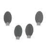 Metaltex plakhaken inox ovaal klein 4 stuks | 10 stuks